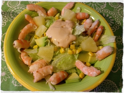 Ensalada de langostinos