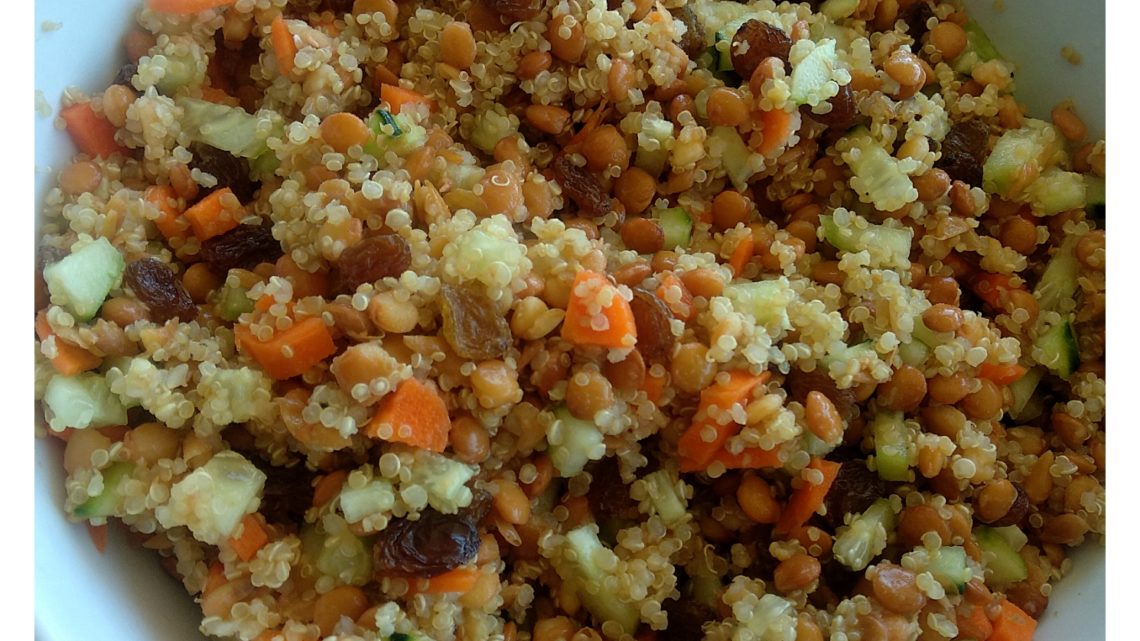 Ensalada de lentejas con quinoa